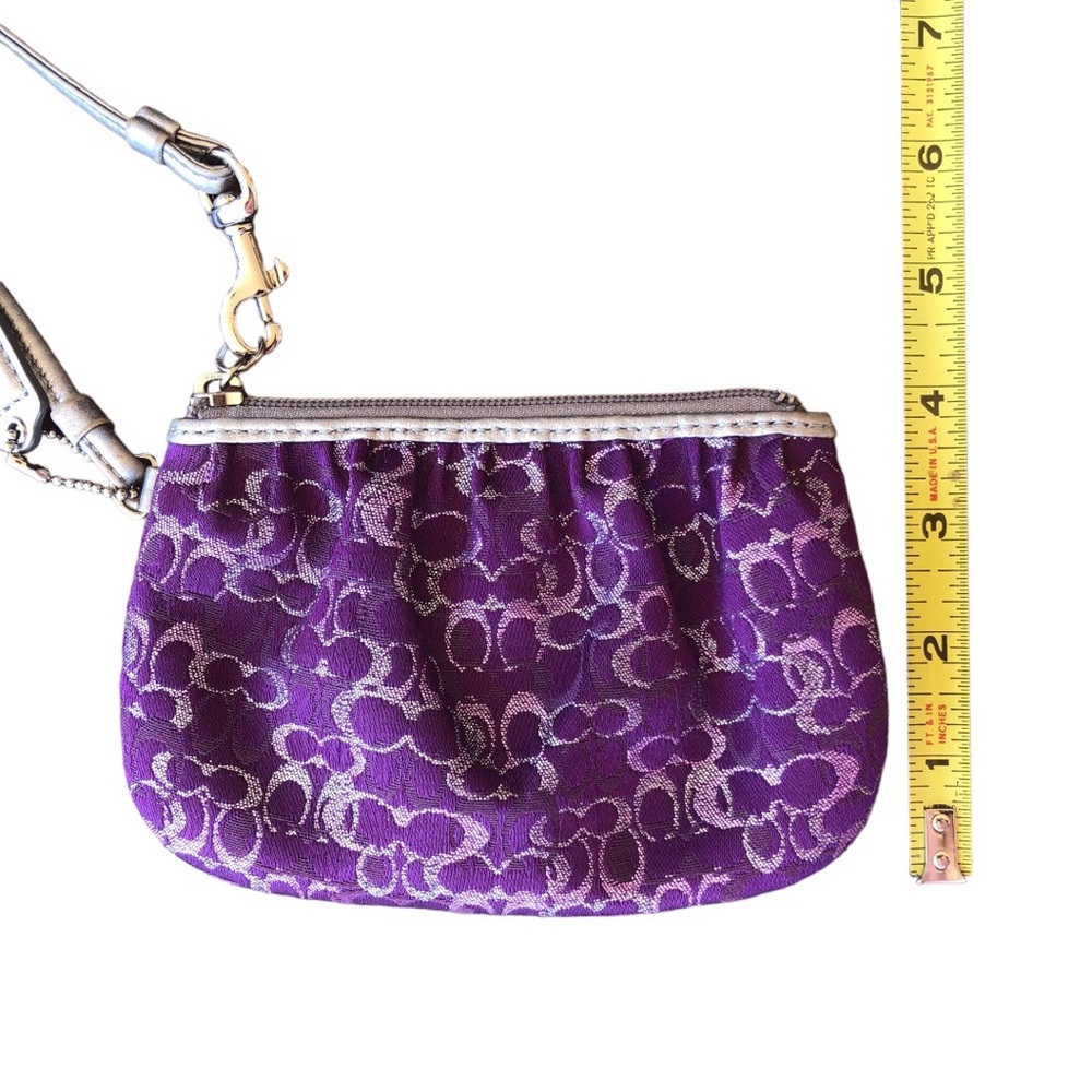 Coach Purple Silver Wristlet - Picture 5 of 7